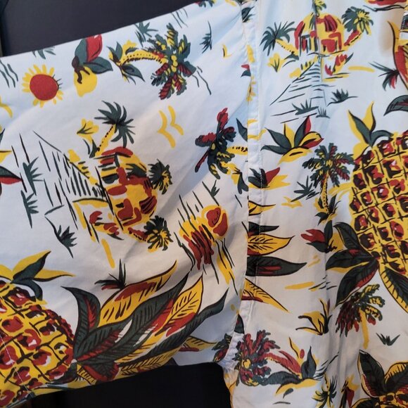 Vintage INC International Concepts Hawaiian Shirt Pineapple Rayon XL Flaws - Picture 3 of 14